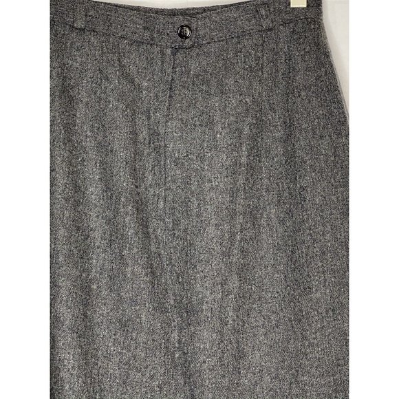 Vintage Koret Size 10 Gray 100% Wool Union Label A Line Knee Length Lined Skirt - Picture 4 of 10
